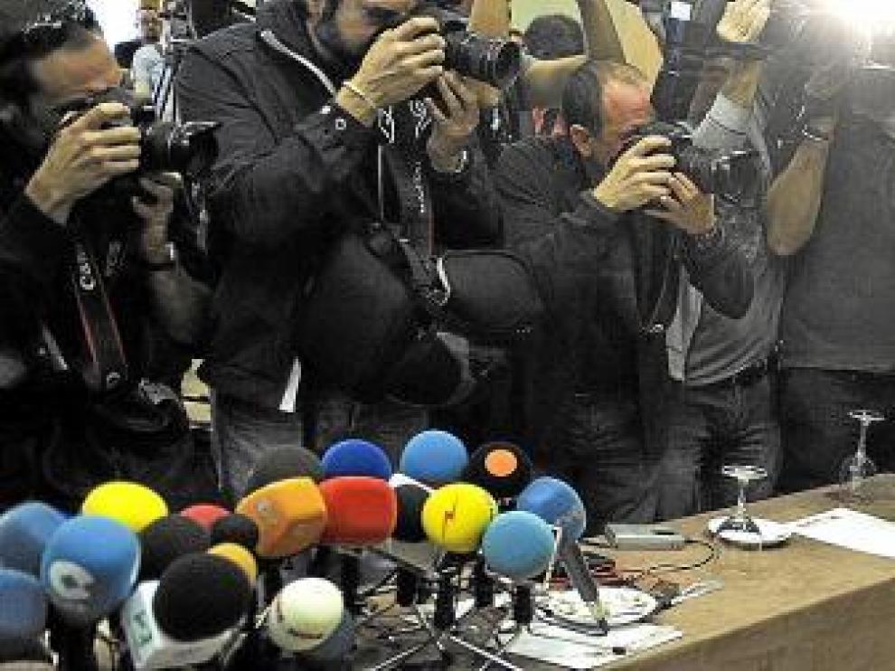 Imagen de la comparecencia pública de Alberto Contador durante la pretemporada en Palma de Mallorca.