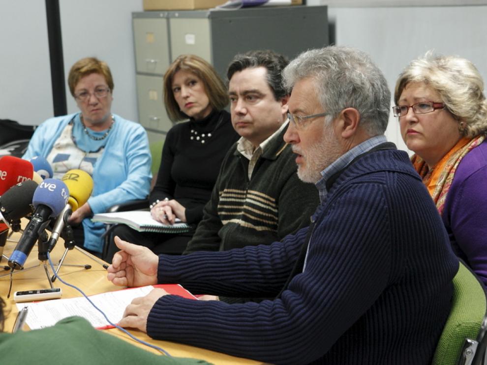 Rueda de prensa de los sindicatos de la Mesa Sectorial de Educación de Aragón