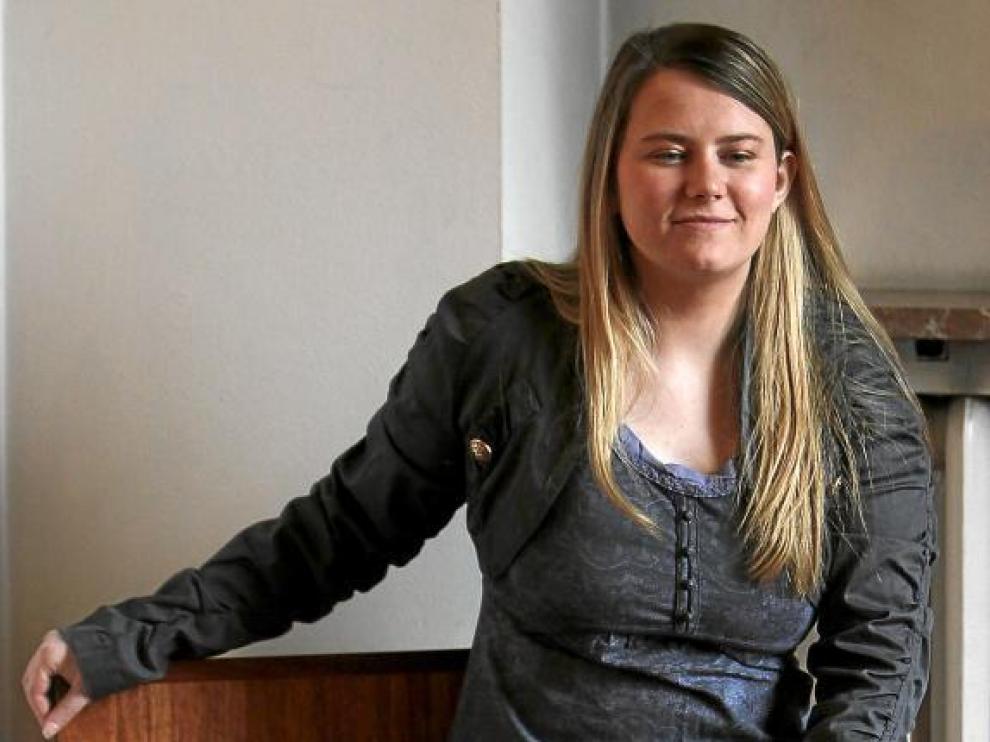 La joven austriaca Natascha Kampusch presentó su libro '3.096 días' ayer en Madrid.