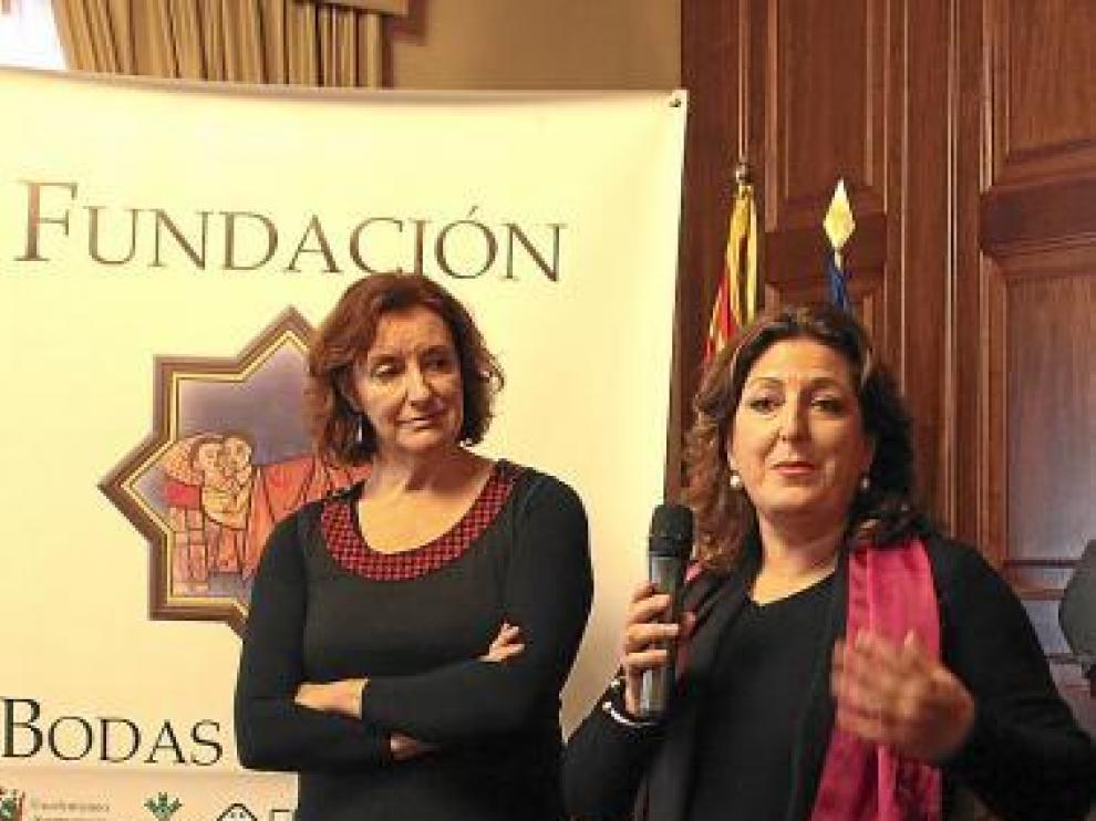 De izquierda a derecha, Raquel Esteban y Raja Bahri.