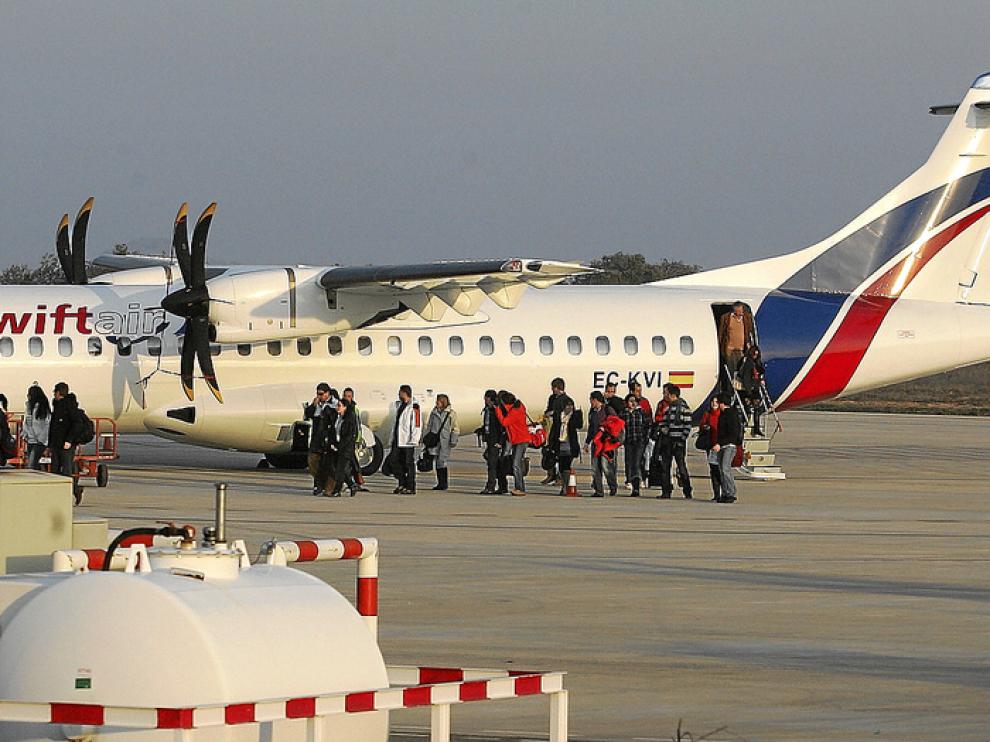 El aeropuerto Huesca-Pirineos estaba ayer totalmente vacío