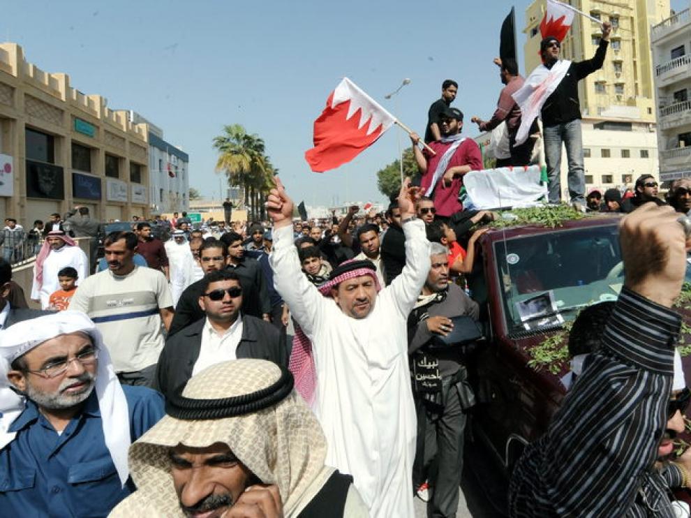 Protestantes en Bahrein