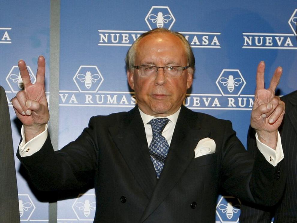 Ruiz Mateos, el jueves, al anunciar la grave situación por la que atraviesa Nueva Rumasa