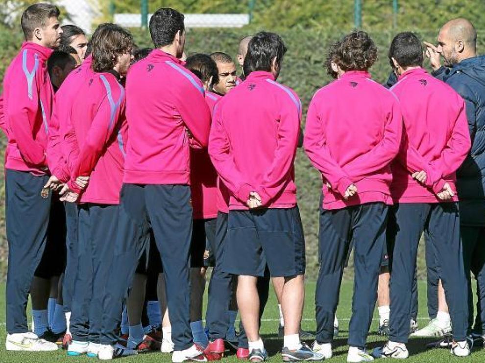 Charla de Guardiola a sus jugadores tras la derrota frente al Arsenal.