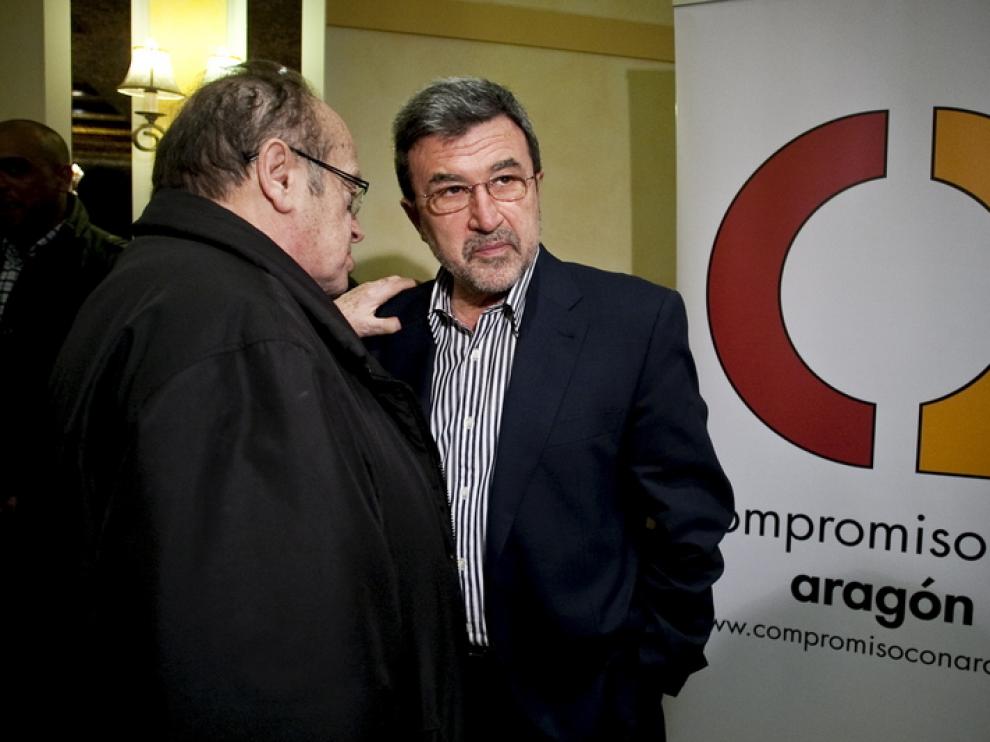 Miguel Ferrer, durante la presentación de 'Compromiso con Aragón'