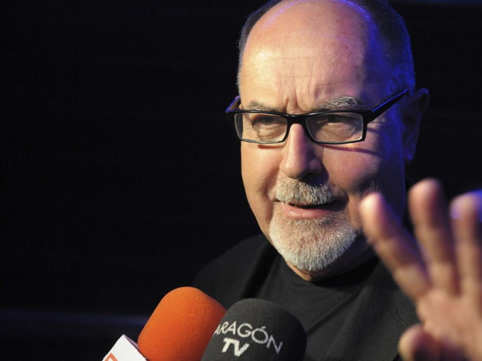 El director de cine, Bigas Luna, durante una visita a Zaragoza