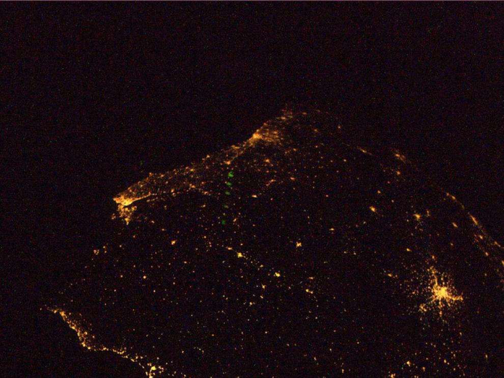 España y Portugal, desde la ISS