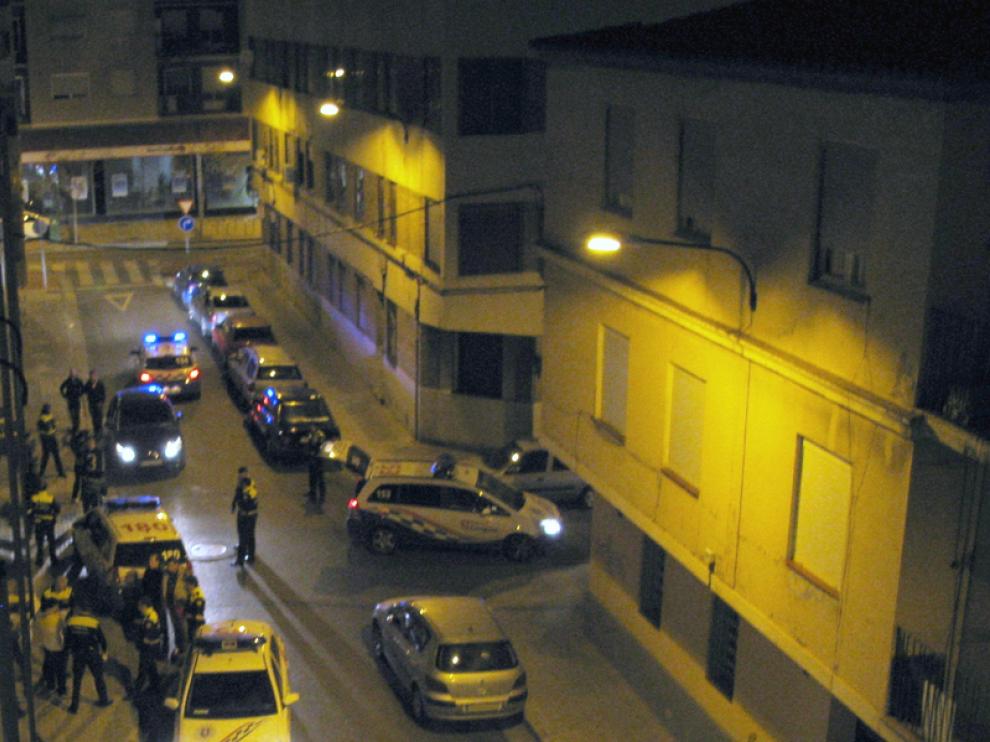 Altercado en la zona ocupada, este jueves.