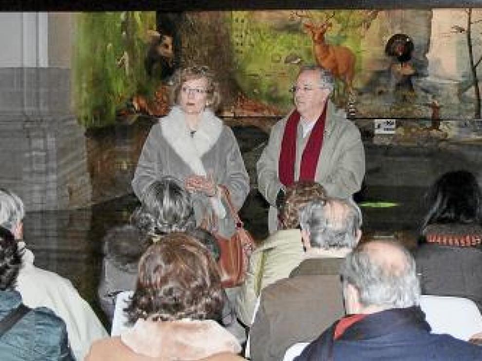 La alcaldesa recibió a Caballú en el Espacio Pirineos.
