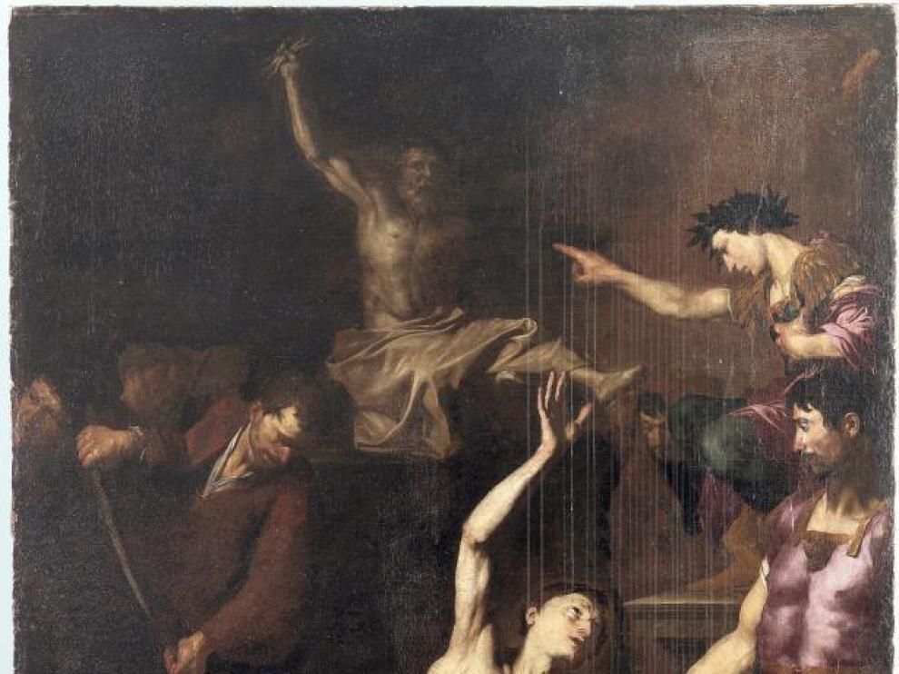 El cuadro 'El martirio de San Lorenzo', que ahora está siendo restaurado en el Prado.