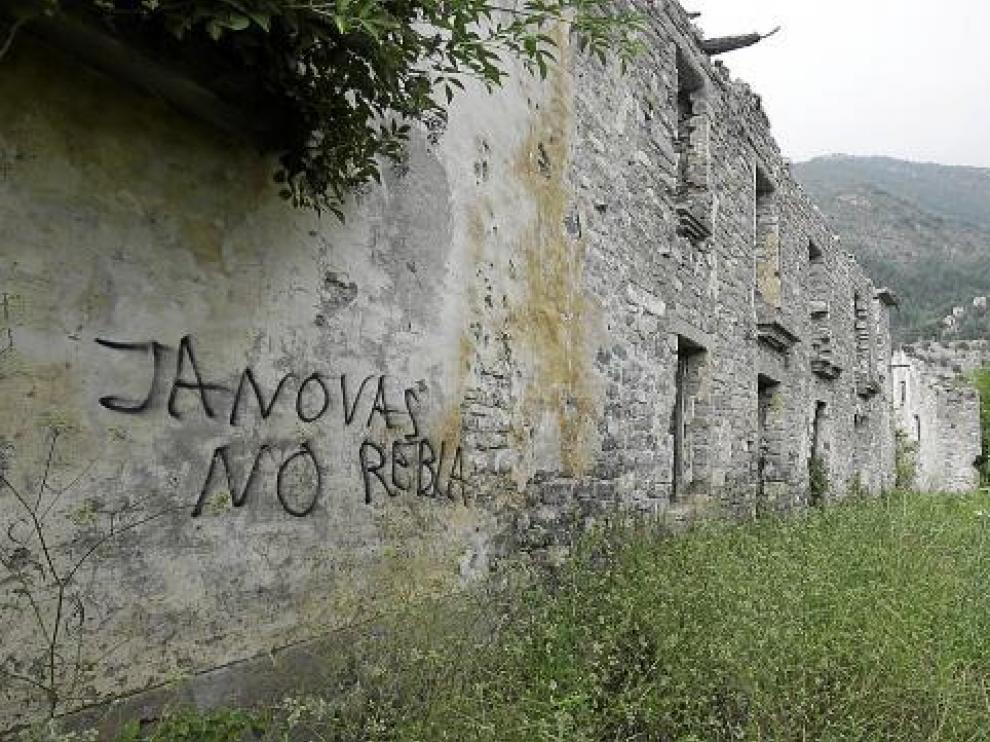 Uno de los edificios del núcleo de Jánovas, en una imagen de archivo.