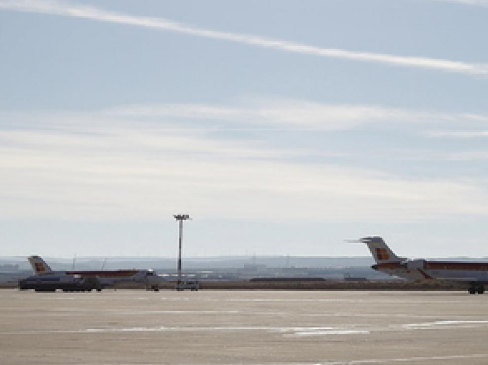 Aviones en el Aeropuerto de Zaragoza