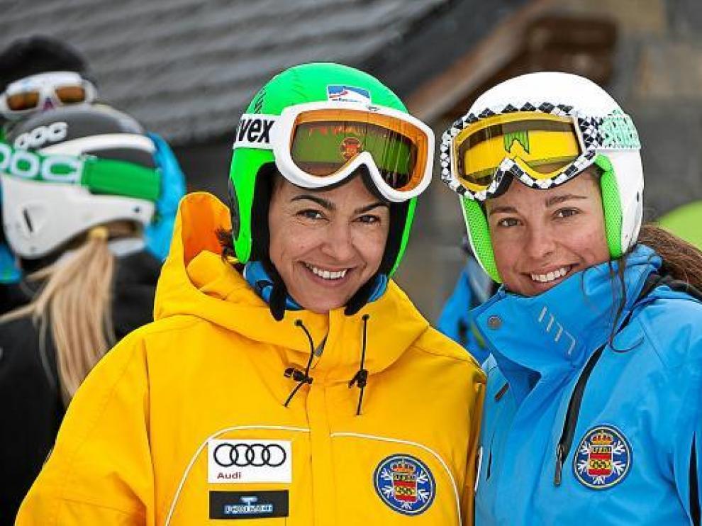 María José Rienda y Andrea Jardi, en las instalaciones de Formigal.