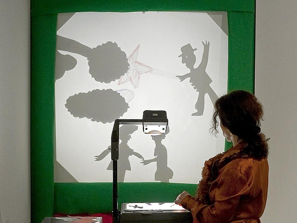 Proyector de transparencias de a exposición