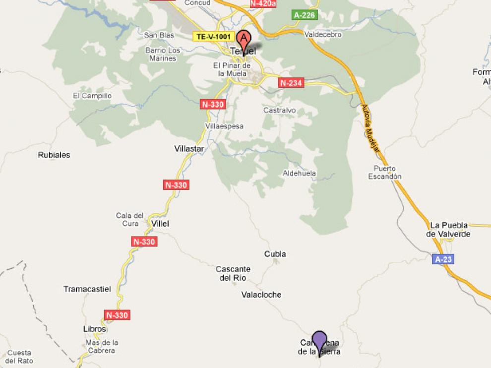 Zona del accidente