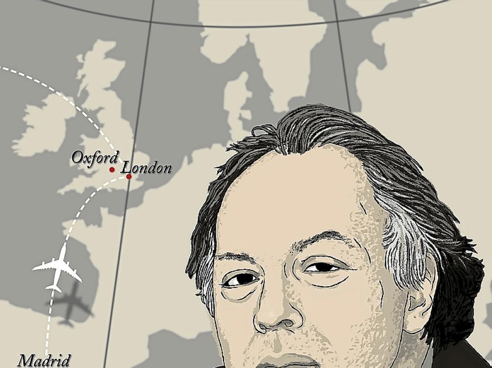 Javier Marías visto por el estupendo ilustrador Victor Gomollón