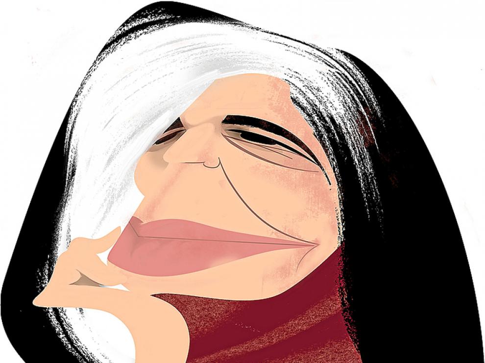 Caricatura de Susan Sontag
