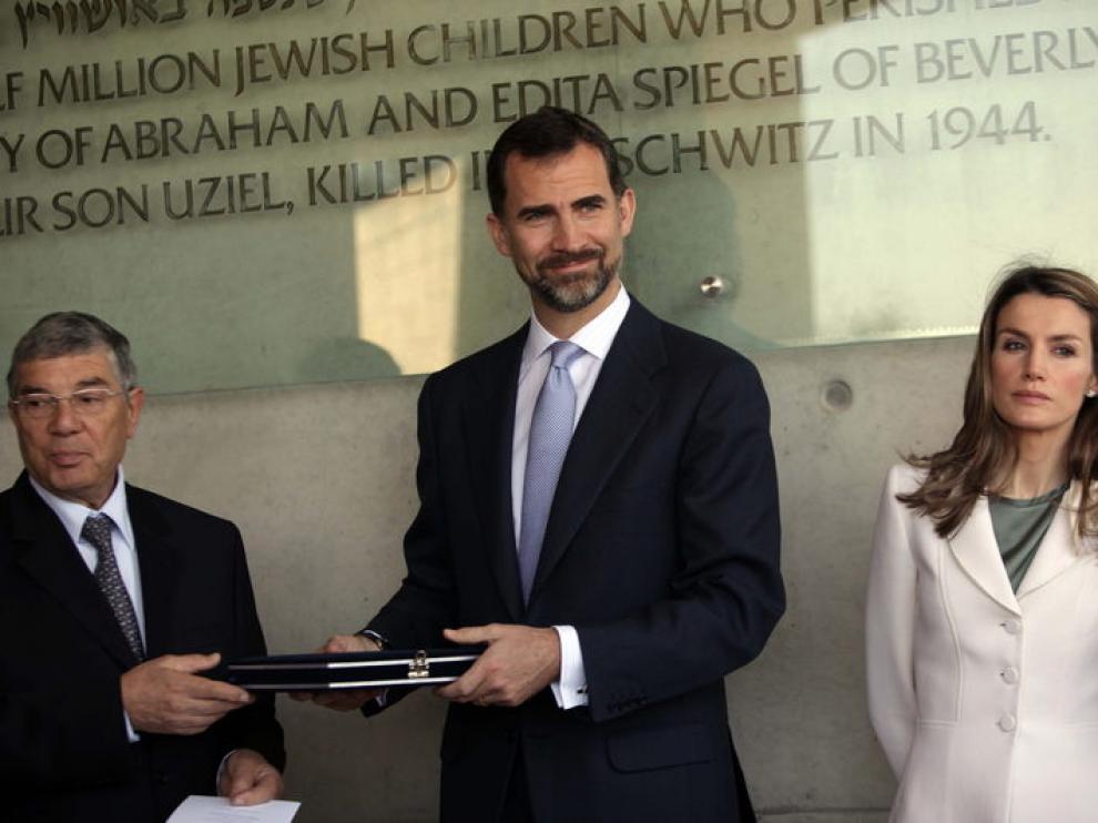 Los Príncipes de Asturias durante su visita a Israel.