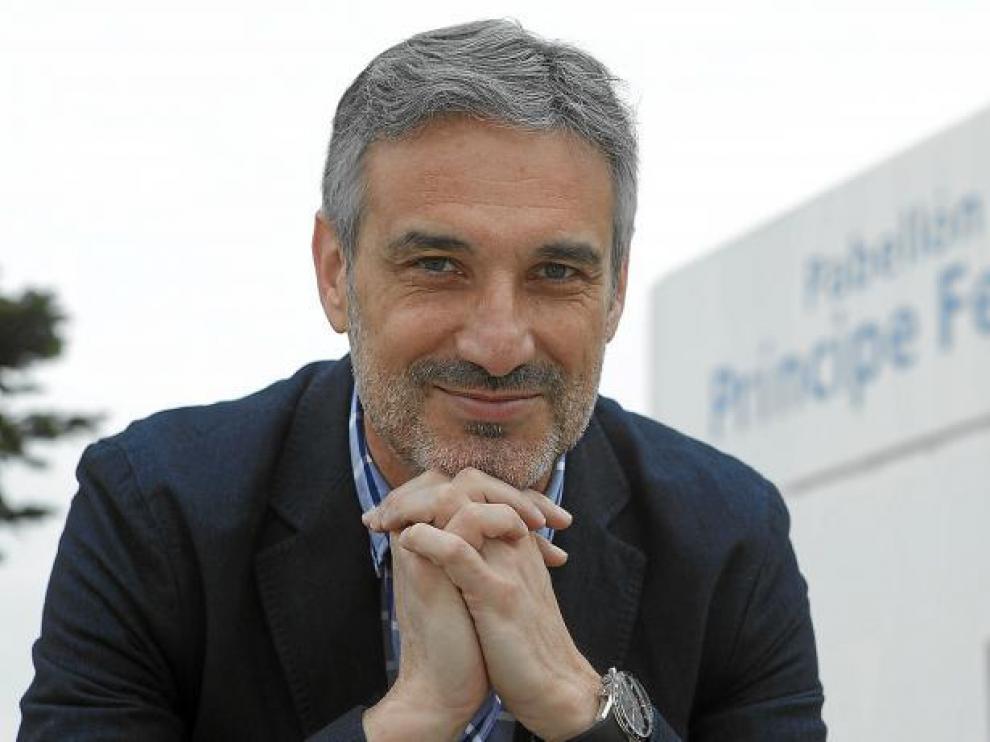 José Luis Abós, feliz en su segunda casa, el pabellón Príncipe Felipe.