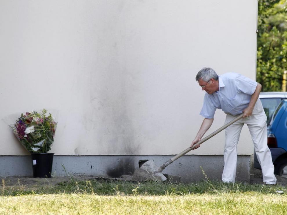 Lugar donde el trabajador de France Télécom se prendió fuego