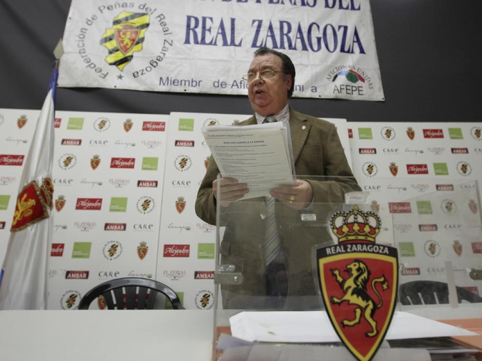 Arnaldo Félix, presidente de las peñas zaragocistas