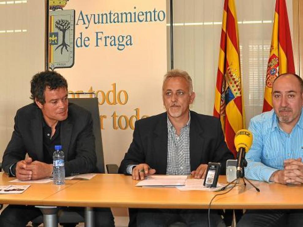 De izquierda a derecha, Périz, Catalán y Escándil, durante la presentación de Mercoequip ayer.