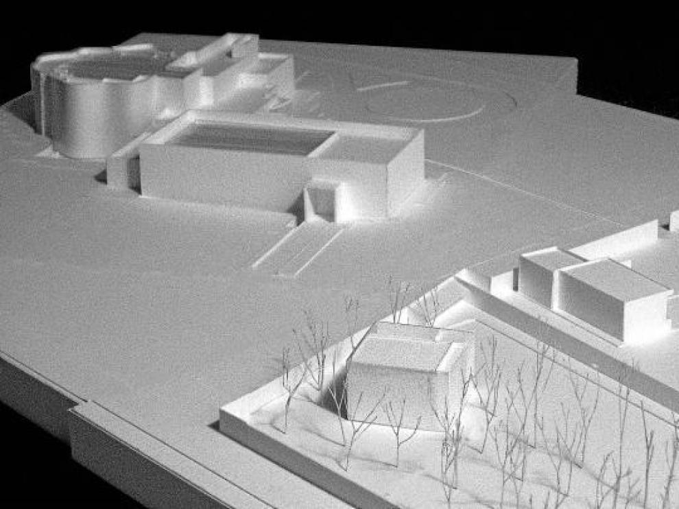 Maqueta de Sixto Marín con los distintos edificios que configurarán en el futuro el territorio del CDAN.