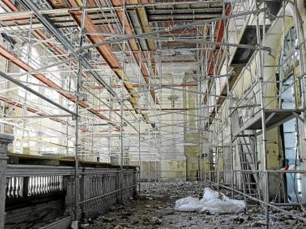 Imagen de archivo del interior del edificio en obras.