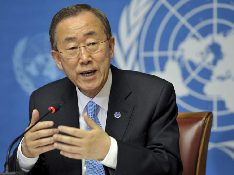 El secretario general de la ONU, Ban Ki-moon