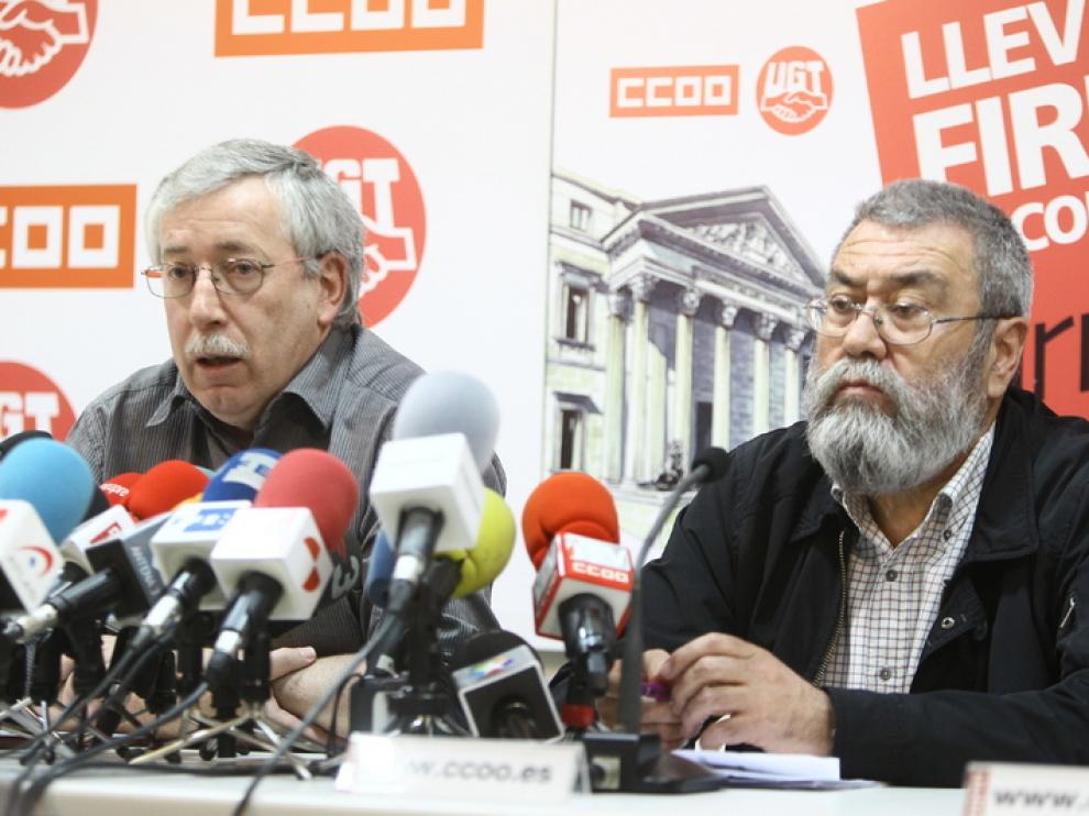 Ignacio Fernández Toxo y Cándido Méndez en una imagen de archivo