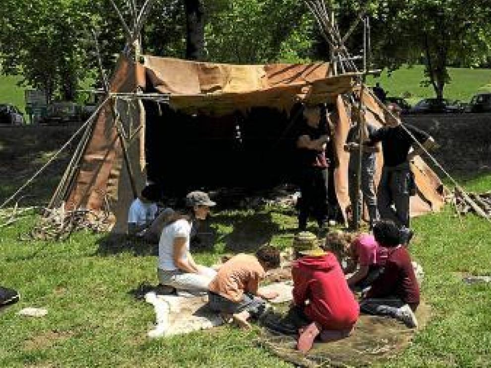 Juegos prehistóricos del Parque Río Vero, en Francia
