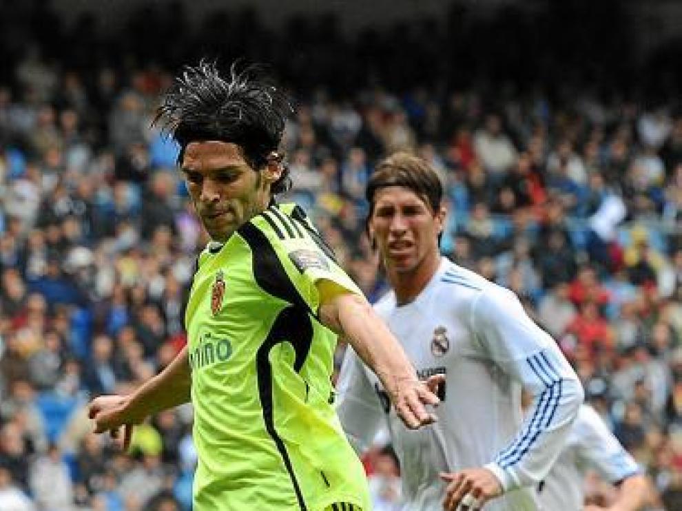 Lafita anota el 0-1 en el Bernabéu el pasado 30 de abril.
