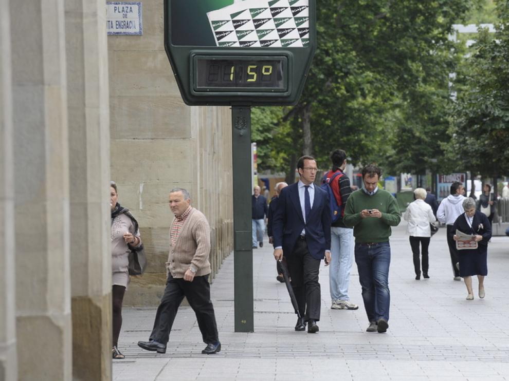 Las temperaturas han caído en Zaragoza debido a las últimas lluvias registradas
