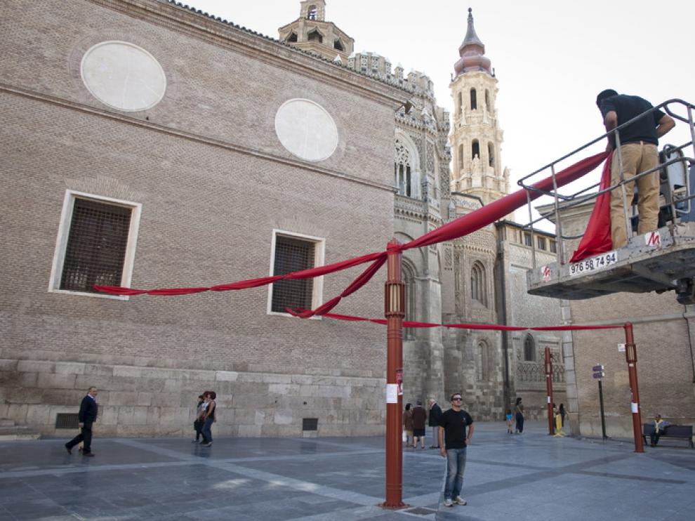 Zaragoza se prepara para su mercado medieval