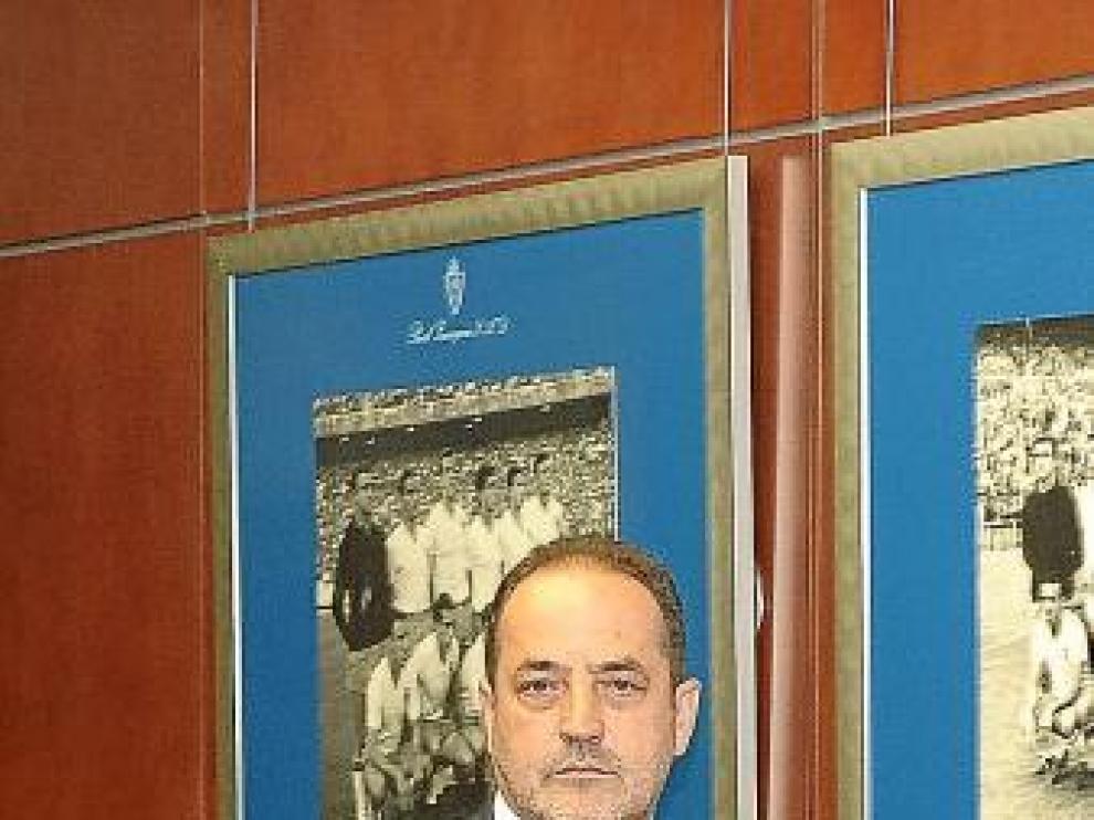 Agapito Iglesias, en la sede del Real Zaragoza.