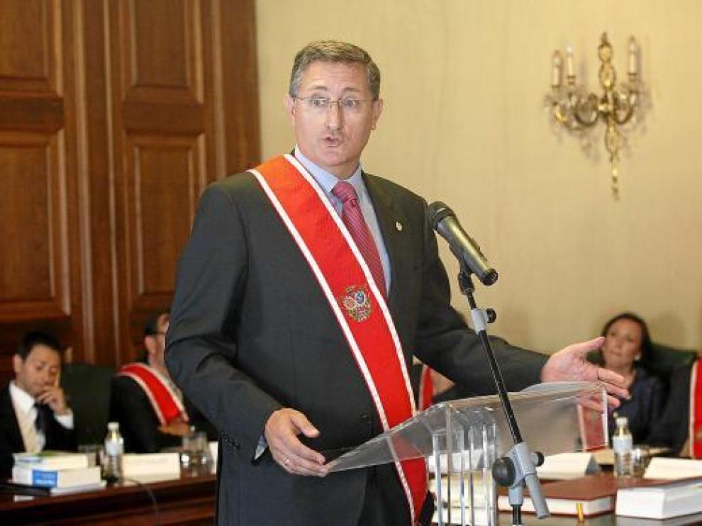 El popular Manuel Blasco, durante su discurso de investidura como alcalde.