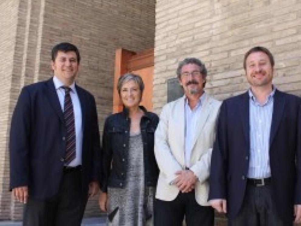 Nieves Ibeas, José Luis Soro, Gregorio Briz y Joaquín Palacín, diputados del grupo CHA