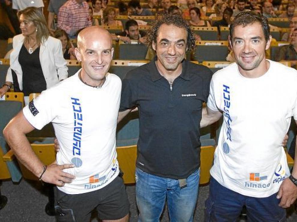 Adrián Uclés, Carlos Pauner y Raúl Martínez, expedición aragonesa al G-II.