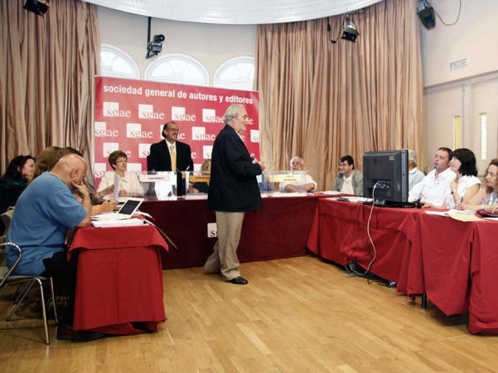 Foto faciliada por la SGAE que muestra la elección de la Junta Directiva provisional