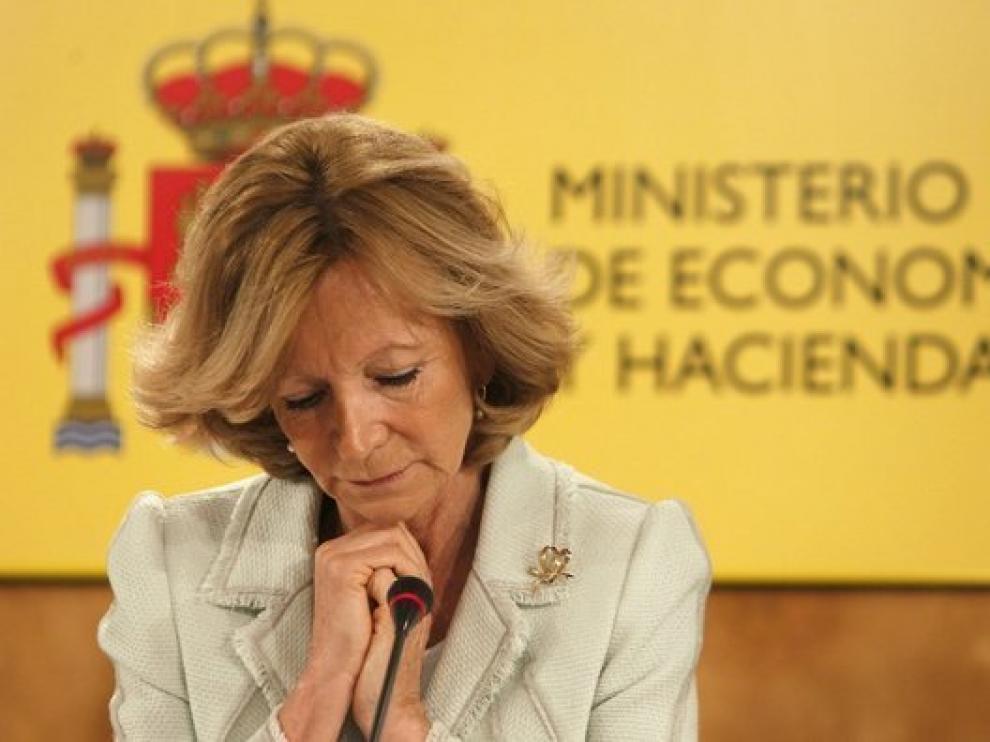 La vicepresidenta segunda del Gobierno y ministra de Economía y Hacienda, Elena Salgado