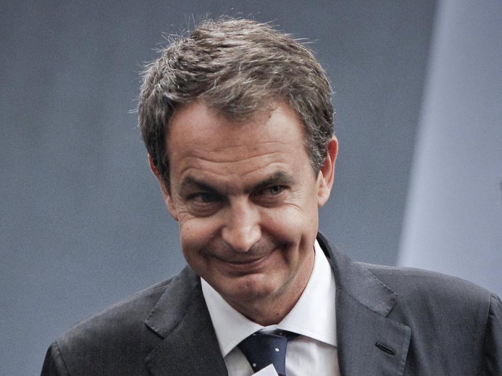 El jefe del Ejecutivo, José Luis Rodríguez Zapatero, tras anunciar la remodelación de su gabinete