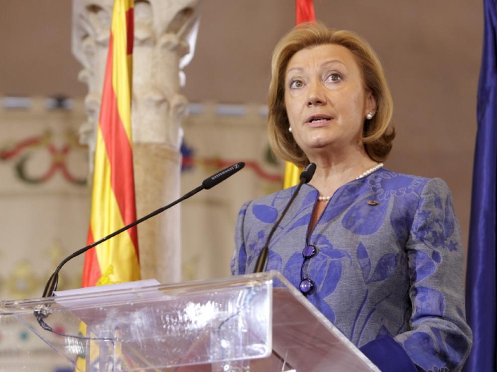 La presidenta de Aragón, Luisa Fernanda Rudi