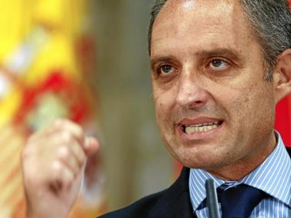 Francisco Camps, en la comparecencia por su dimisión.