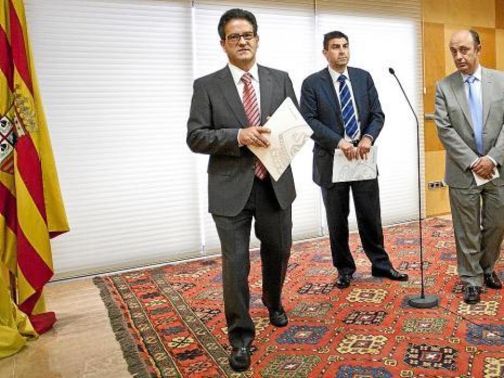 Andrés Jiménez, Carlos Terreu y Jorge Aso, los administradores concursales del Real Zaragoza