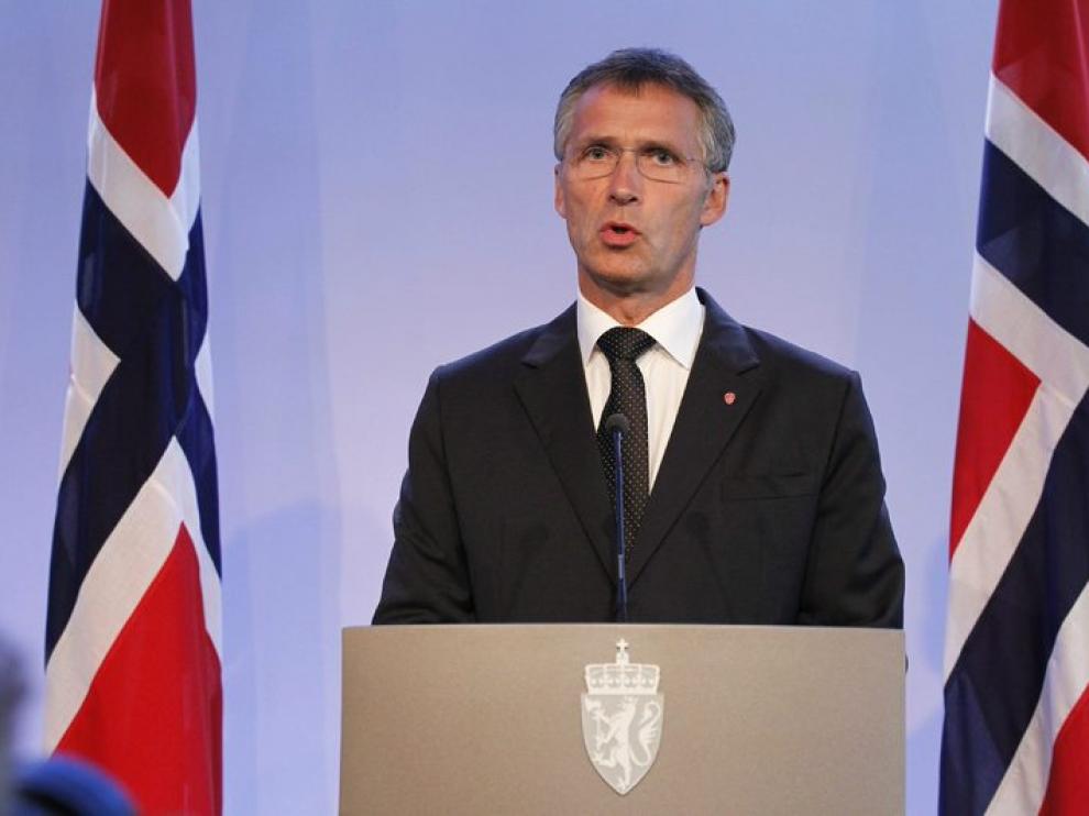 El primer ministro noruego en rueda de prensa