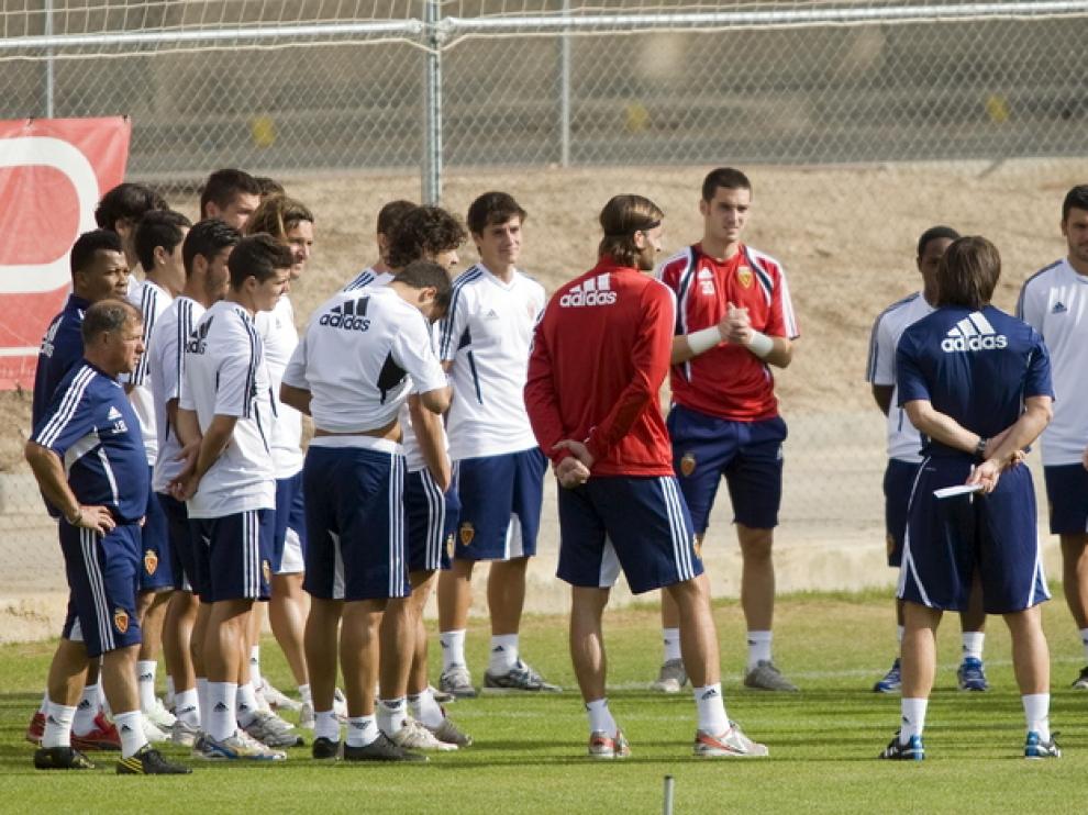 Entrenamiento del Real Zaragoza en la ciudad deportiva