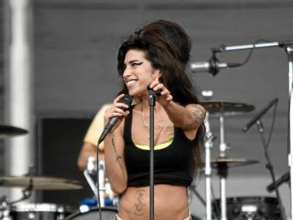 Amy Winehouse, durante un concierto en 2007 .