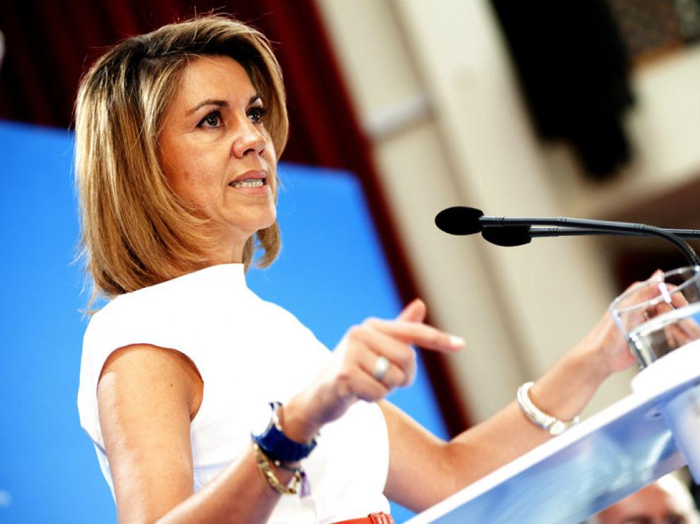 María Dolores de Cospedal, este sábado en Toledo