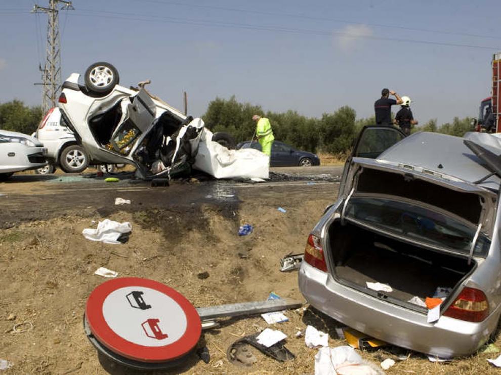 Imagen de archivo de un accidente ocurrido en las carreteras españolas