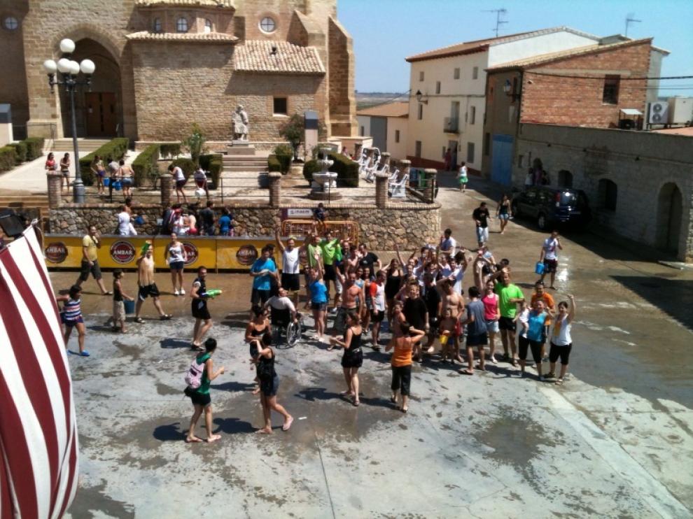La fiesta del agua es otro clásico en la localidad oscense.